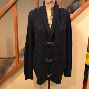 Ralph Lauren Navy Blue Cardigan Sweater 2X